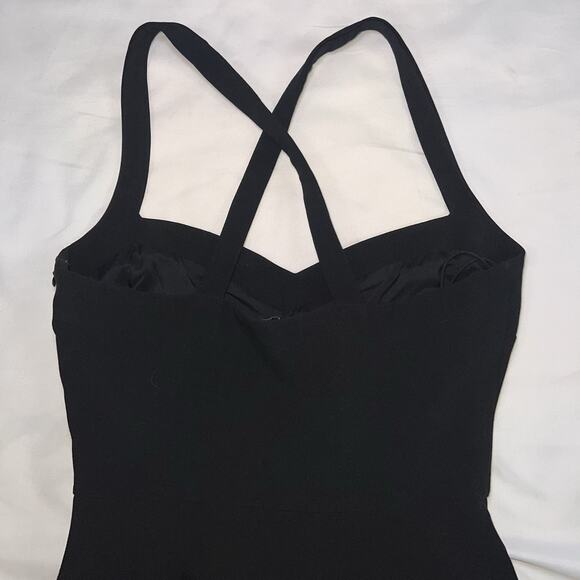 Likely Remington Dress Size 0 Black Fit & Flare Mini Cross Back Party Cocktail - Picture 15 of 16